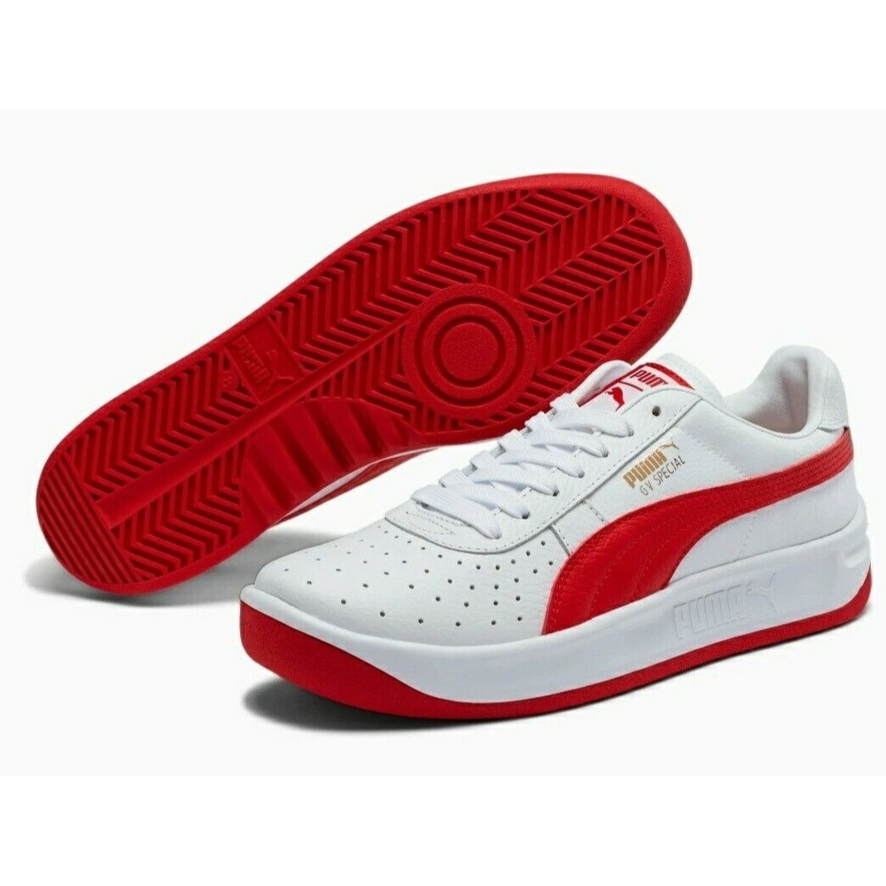 Puma Gv Special+ White/Ribbon Red 366613-07 Men's Casual Shoes.